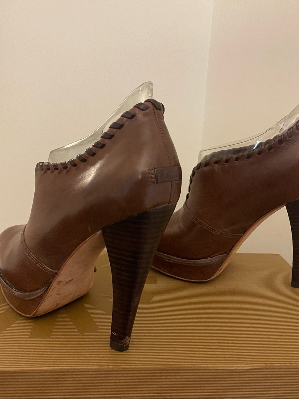UGG Jamison Brown Leather Shearling-Lined Ankle Booties - Picture 6 of 9